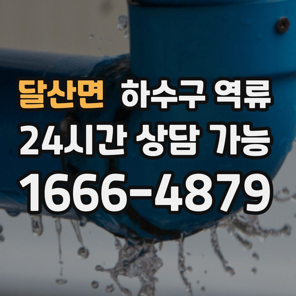 달산면 하수구 역류