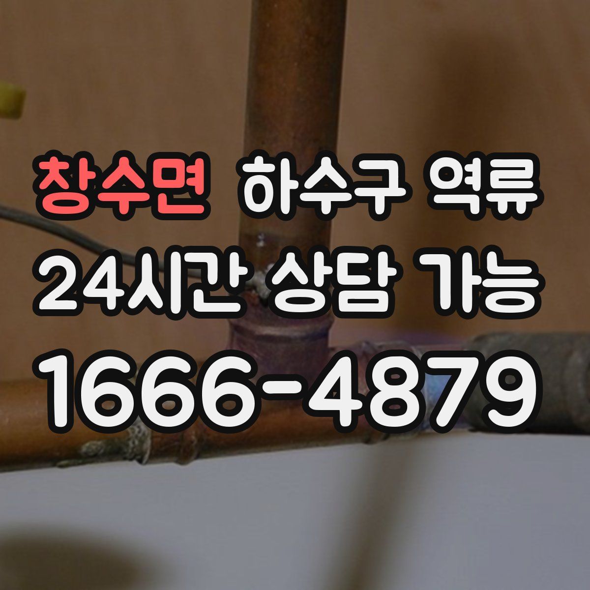 창수면 하수구 역류