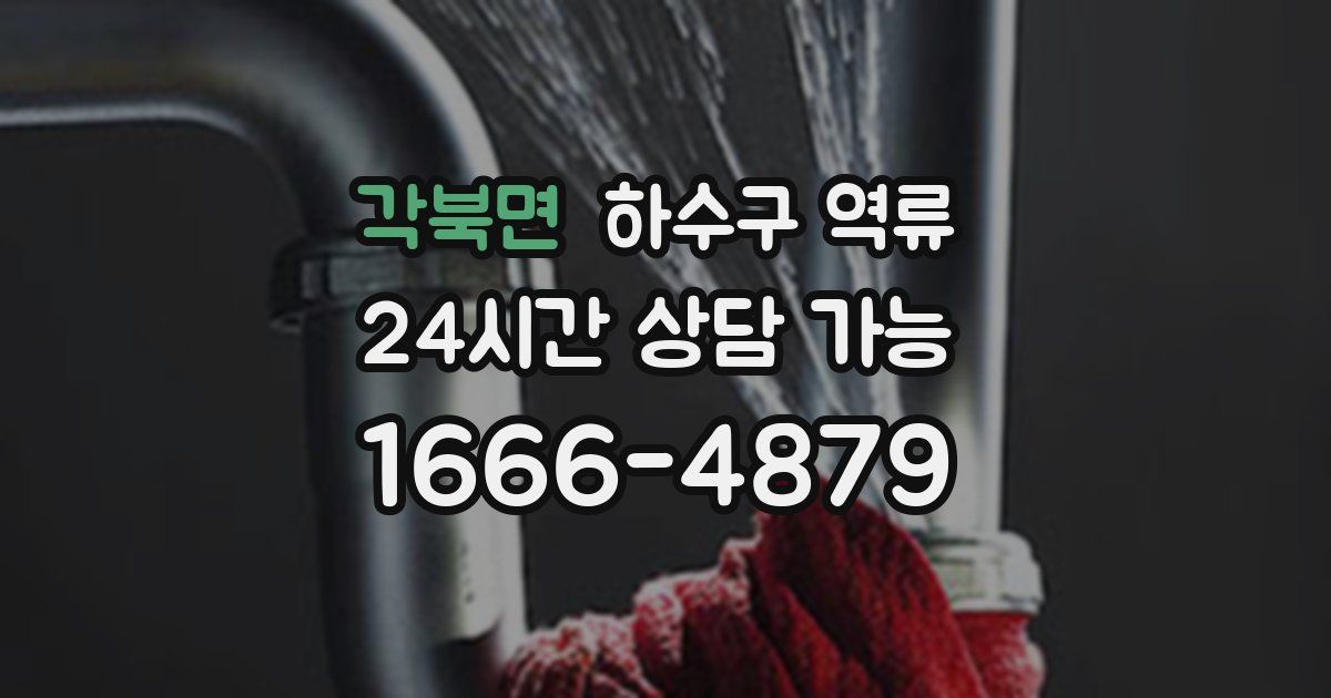 각북면 하수구 역류