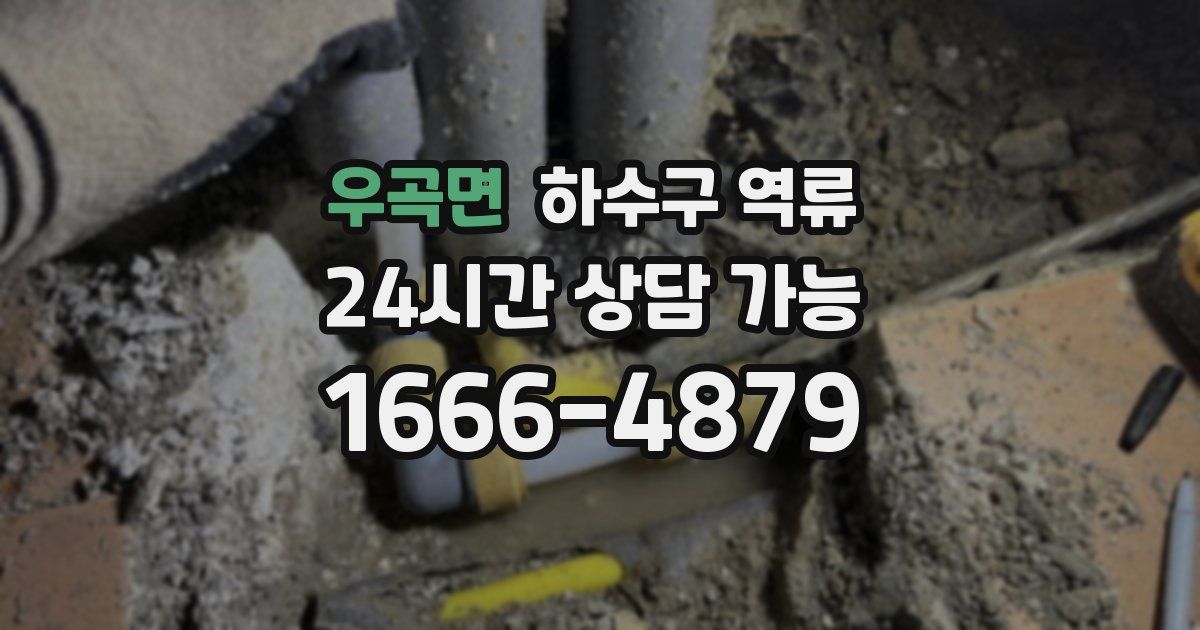 우곡면 하수구 역류