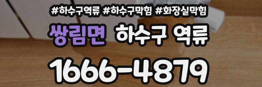 쌍림면 하수구 역류