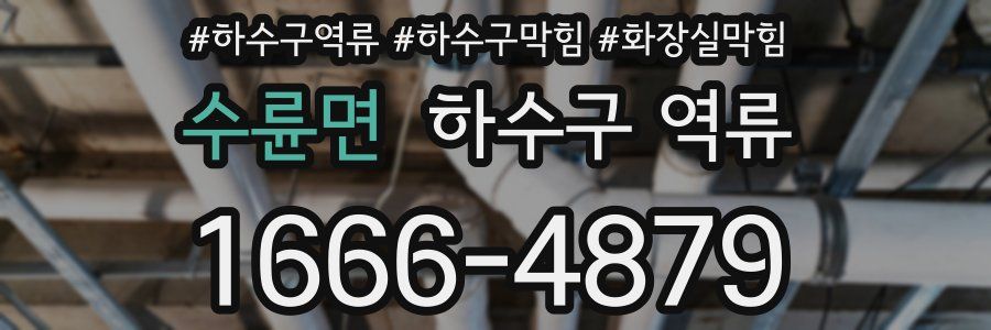 수륜면 하수구 역류