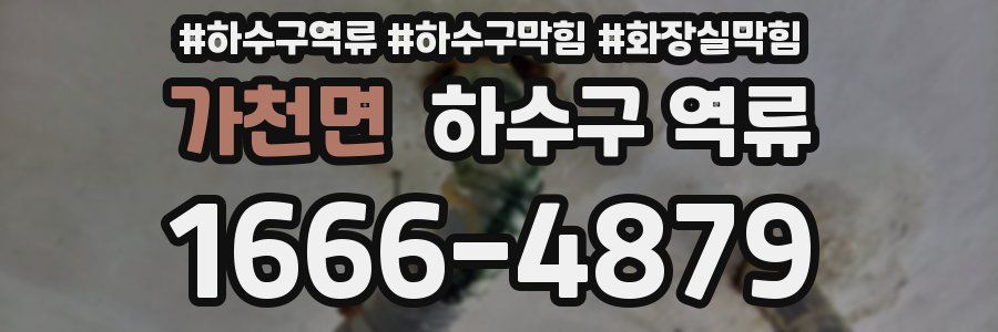 가천면 하수구 역류