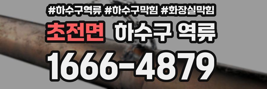 초전면 하수구 역류
