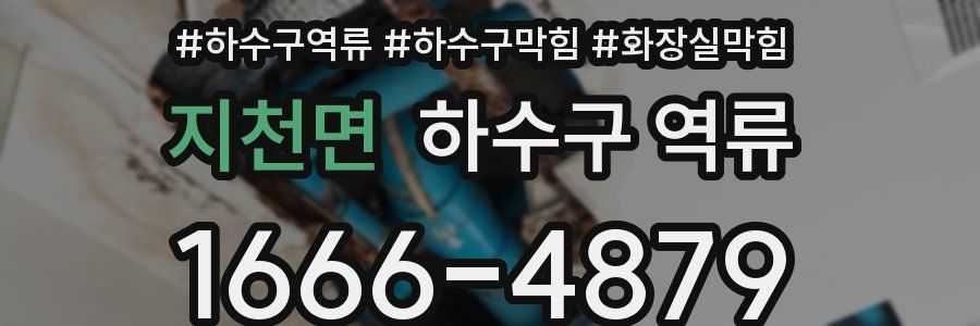 지천면 하수구 역류