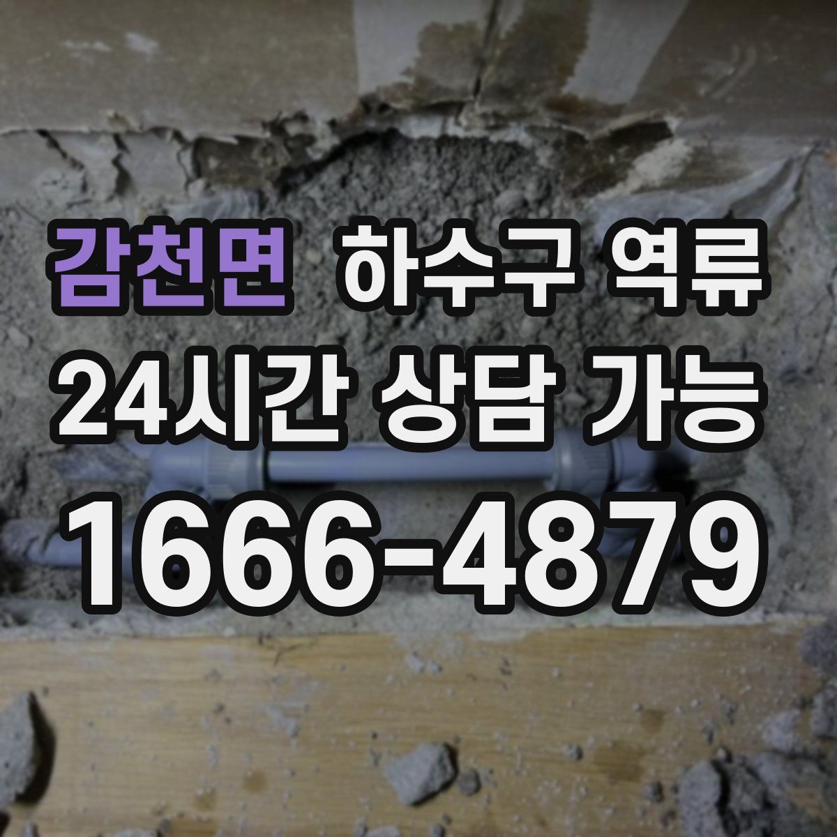 감천면 하수구 역류