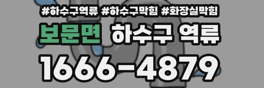 보문면 하수구 역류