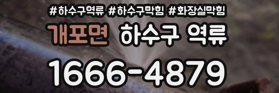 개포면 하수구 역류