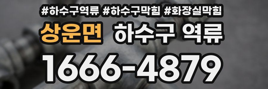 상운면 하수구 역류