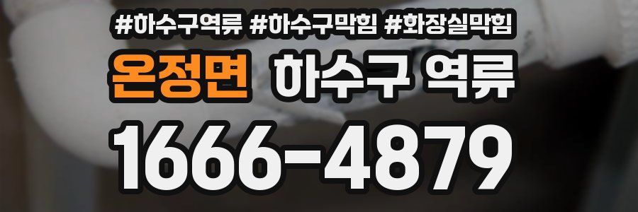 온정면 하수구 역류