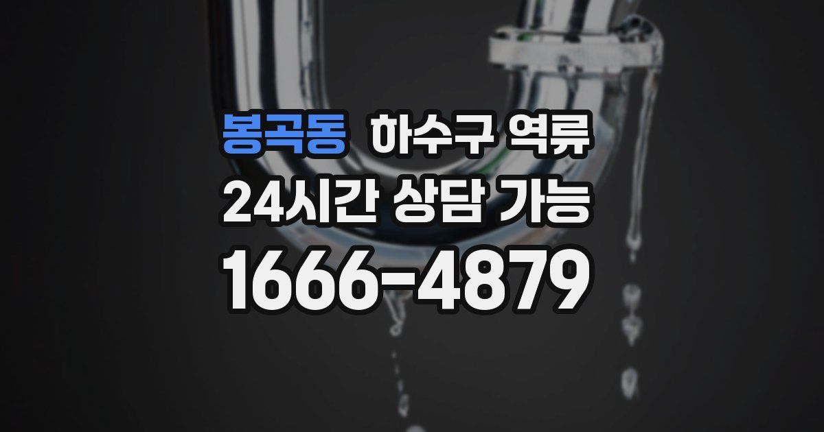 봉곡동 하수구 역류