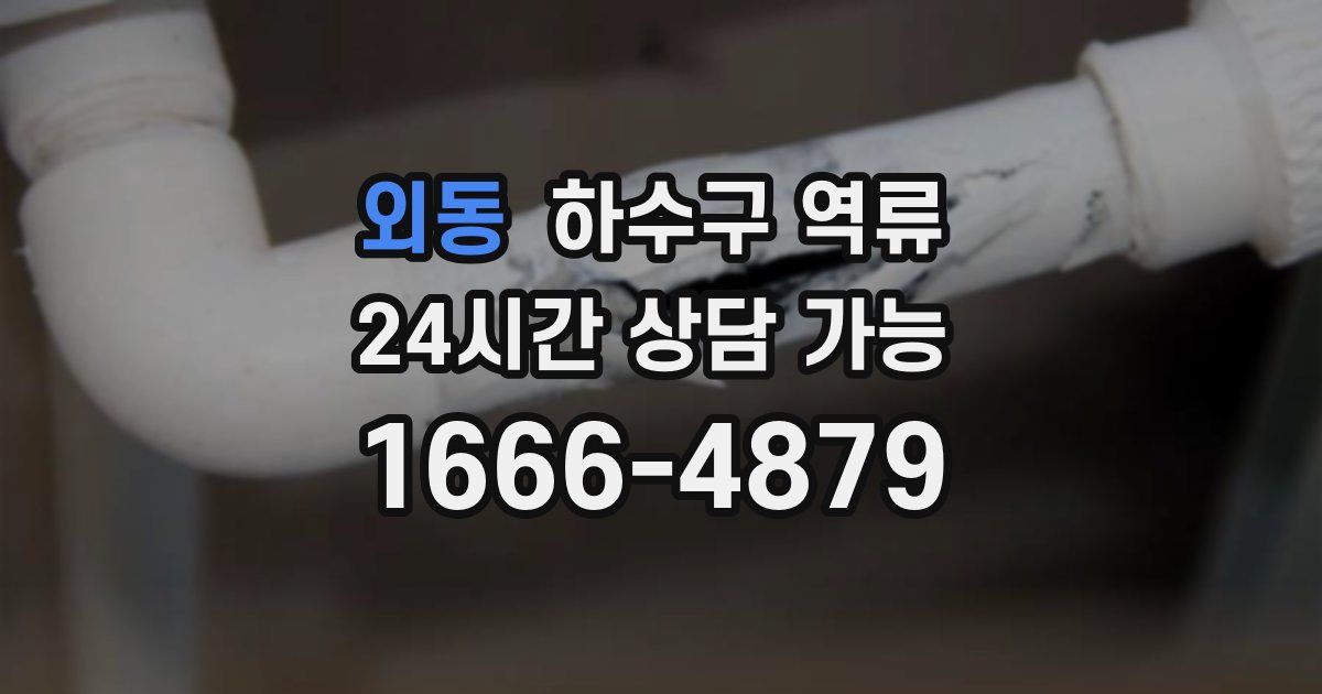 외동 하수구 역류