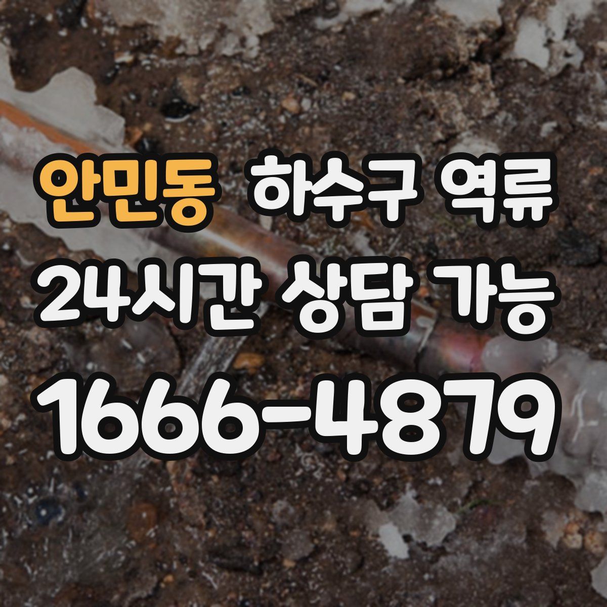 안민동 하수구 역류