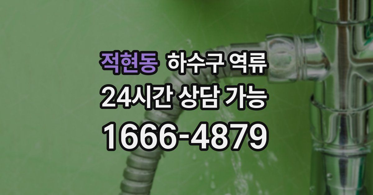 적현동 하수구 역류