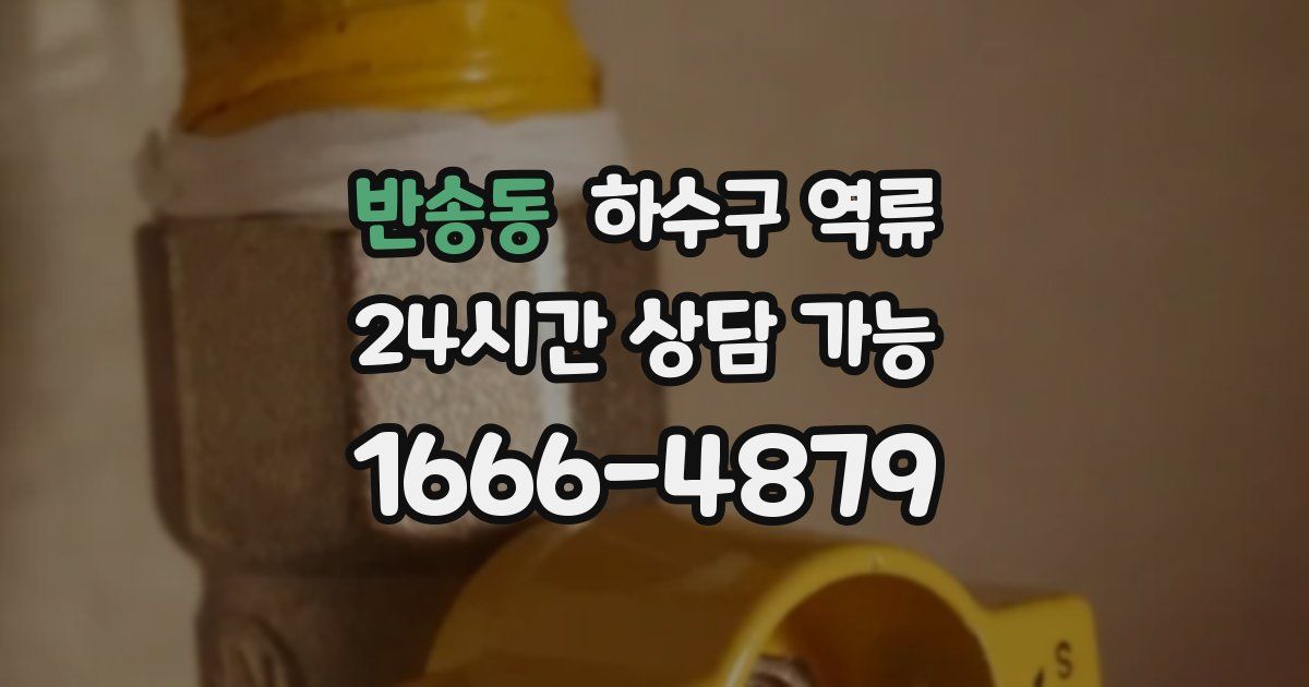 반송동 하수구 역류