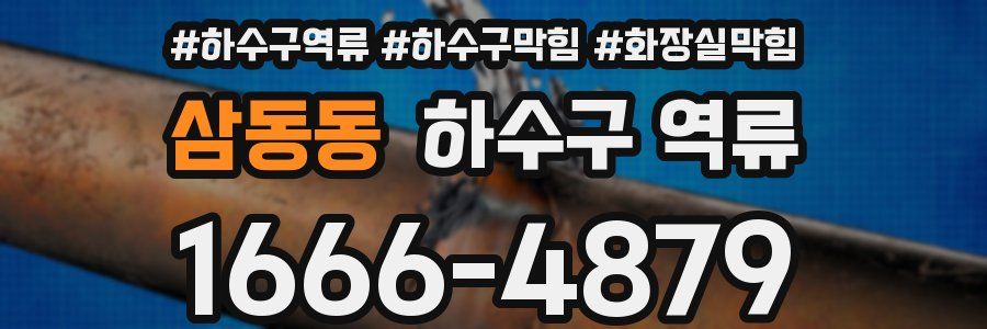 삼동동 하수구 역류