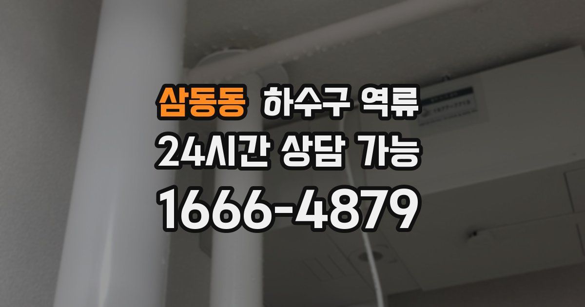 삼동동 하수구 역류