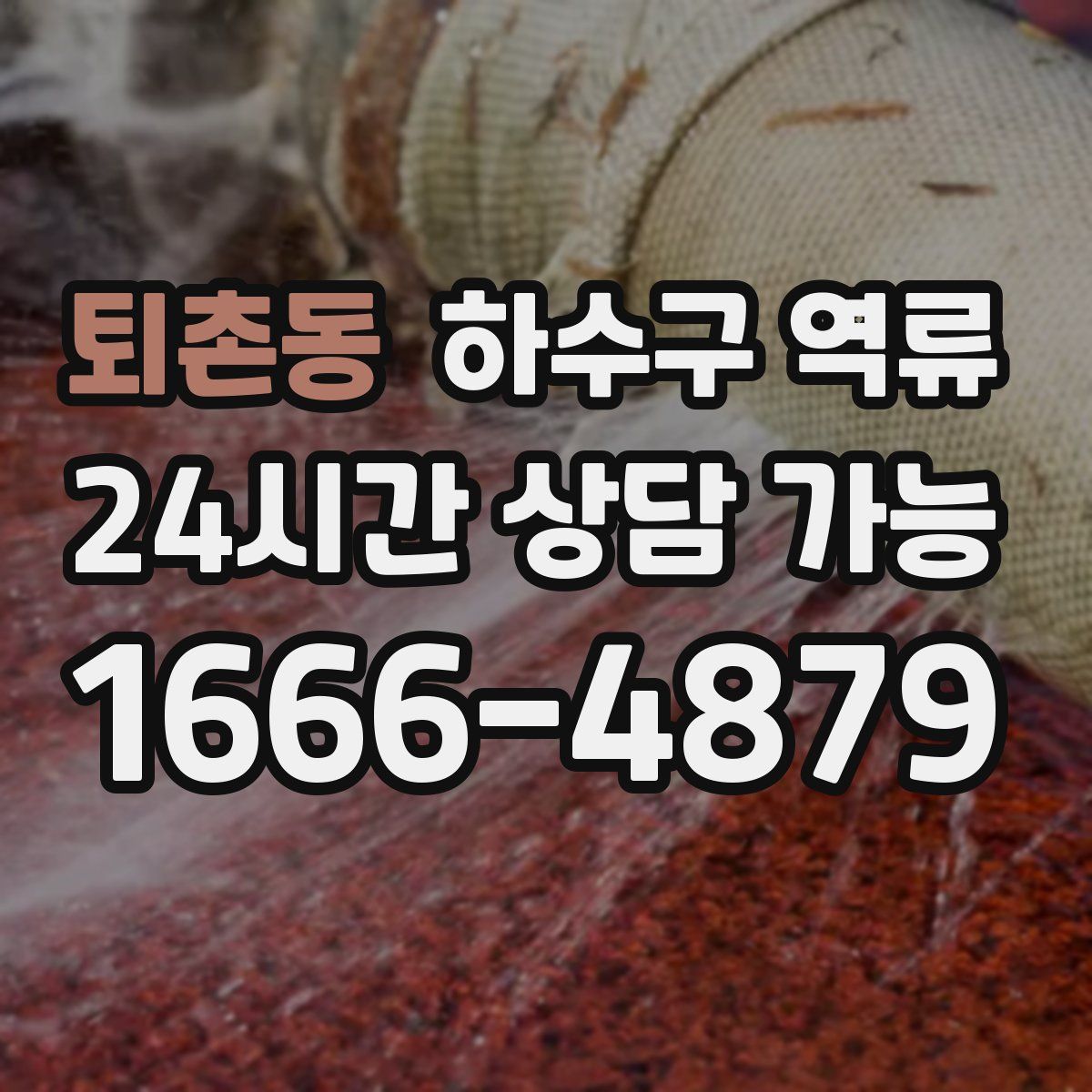 퇴촌동 하수구 역류