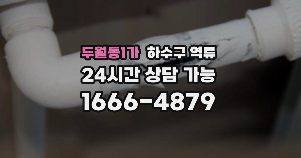 두월동1가 하수구 역류