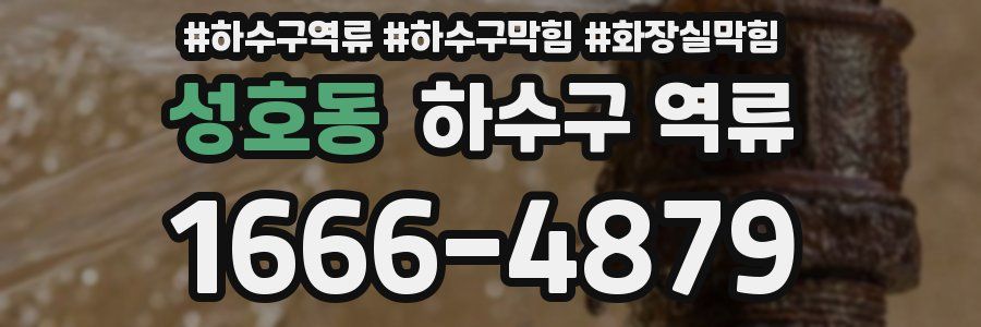 성호동 하수구 역류