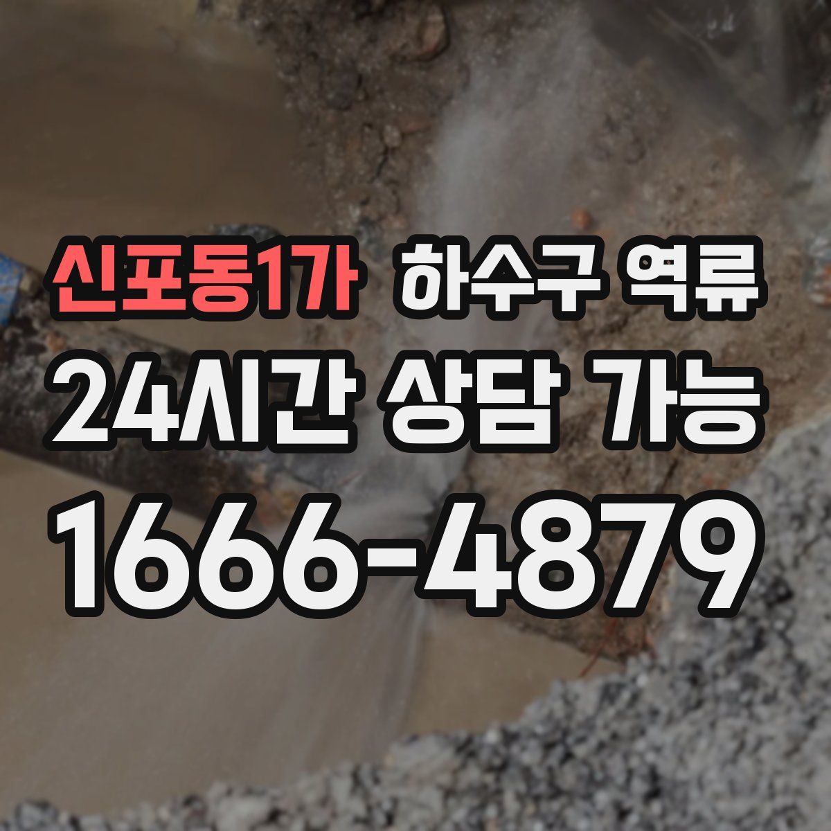 신포동1가 하수구 역류