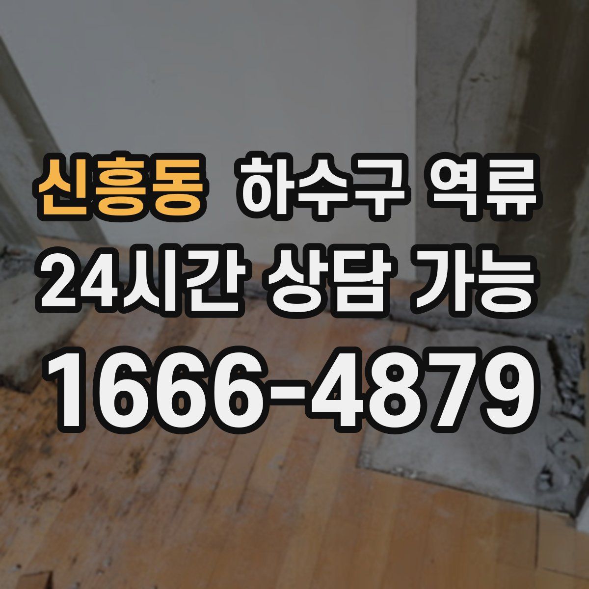 신흥동 하수구 역류