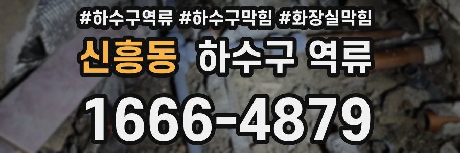 신흥동 하수구 역류