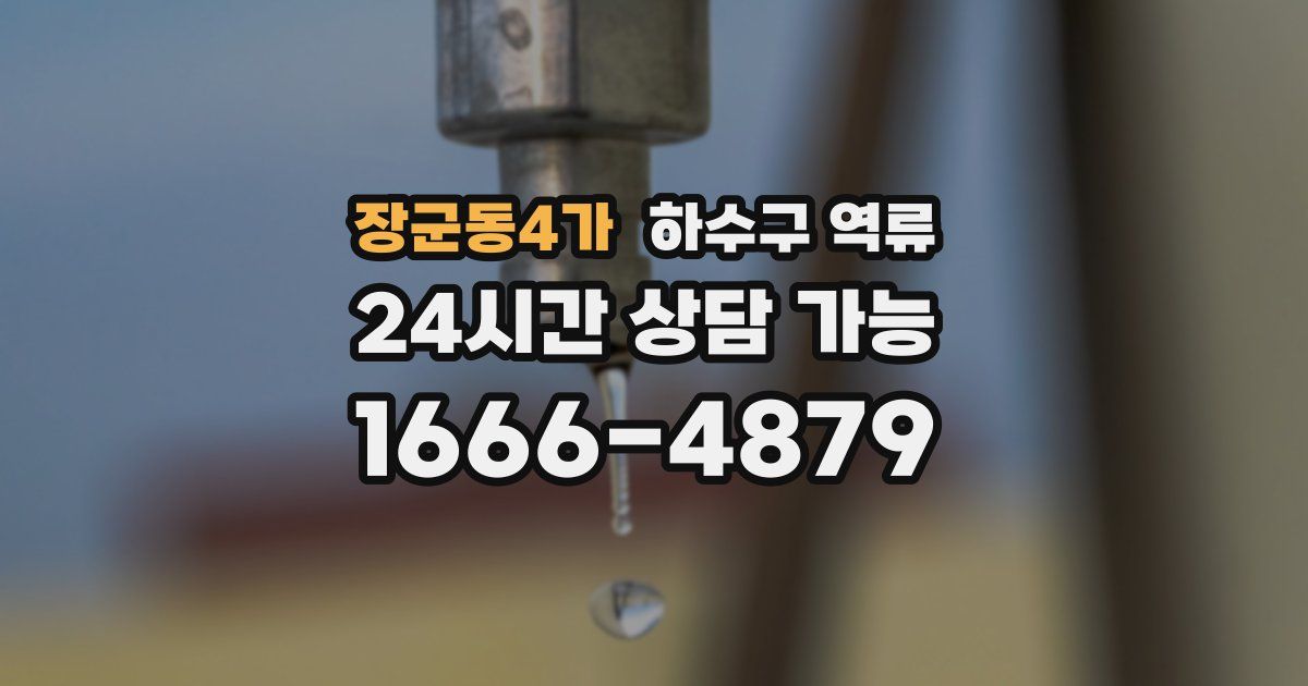 장군동4가 하수구 역류