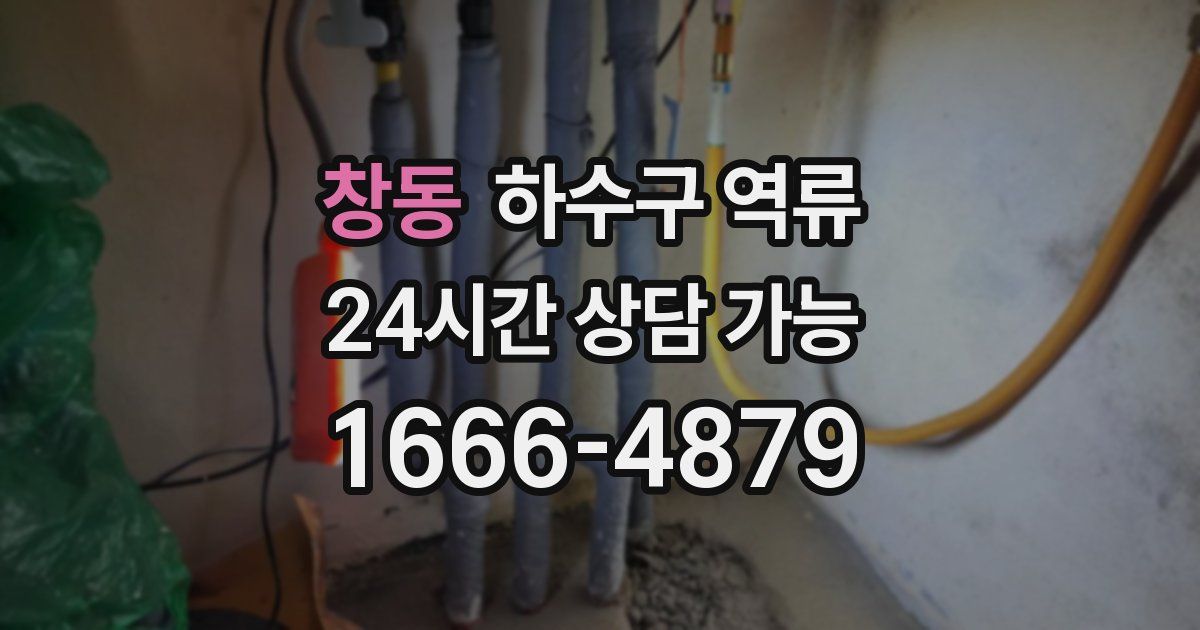 창동 하수구 역류