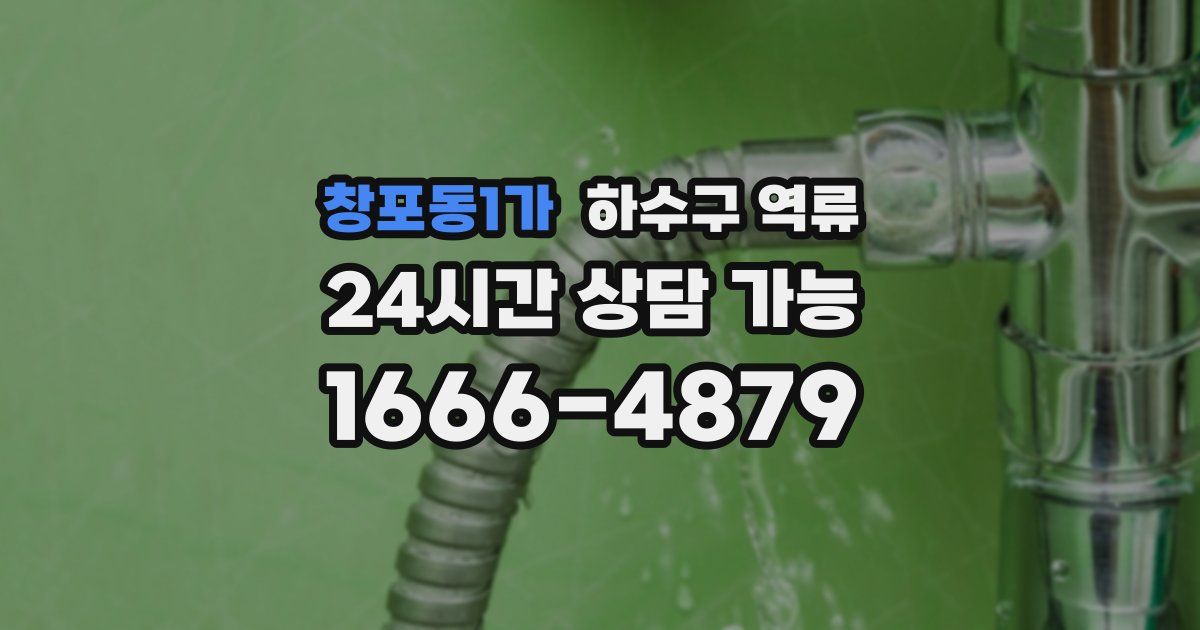 창포동1가 하수구 역류