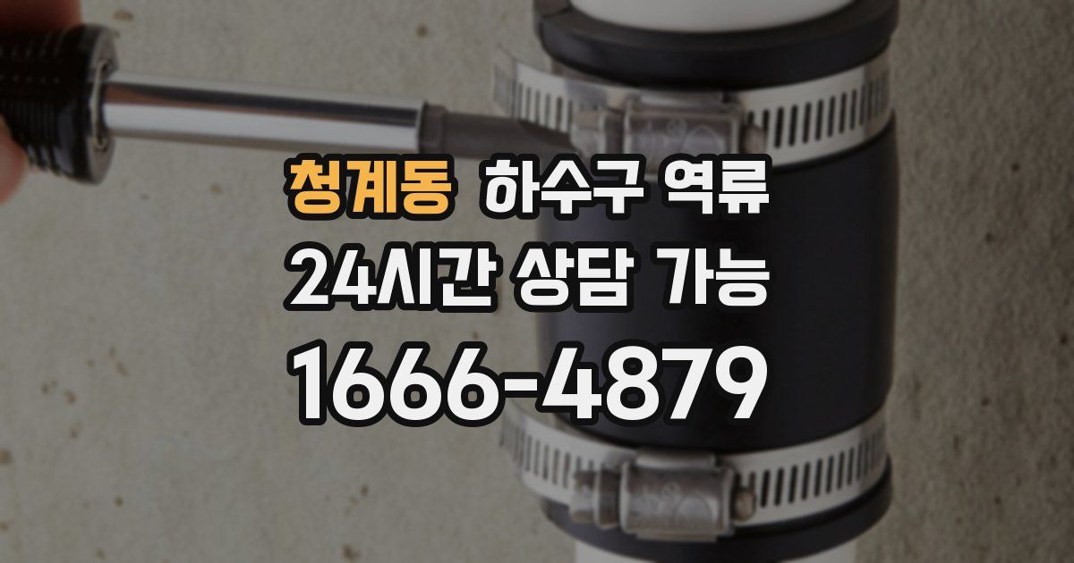 청계동 하수구 역류