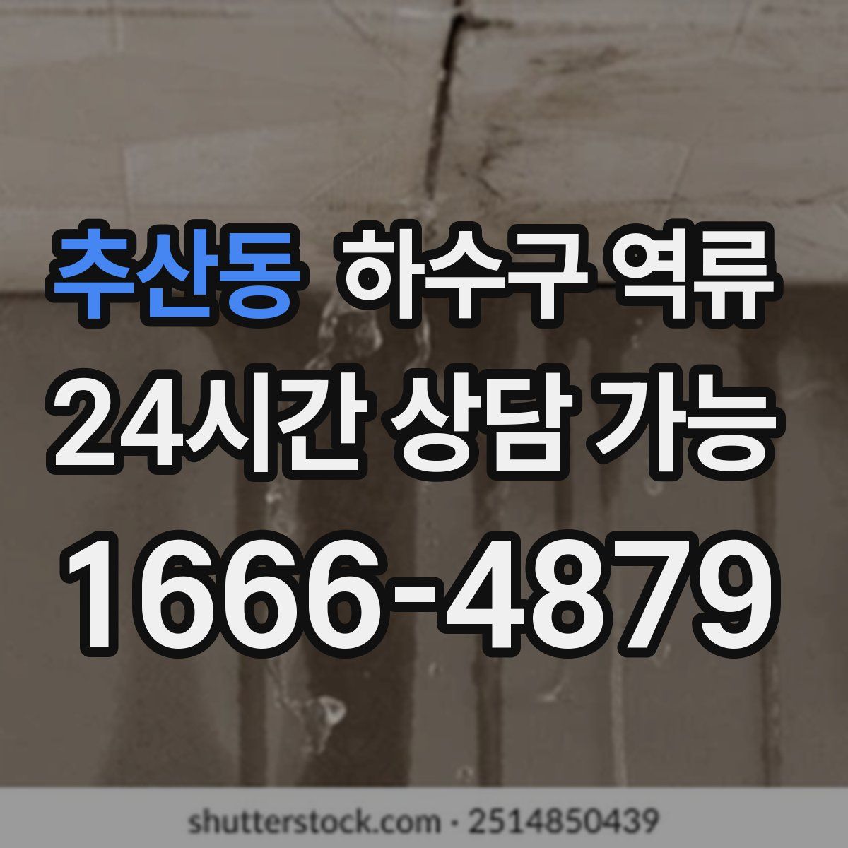 추산동 하수구 역류