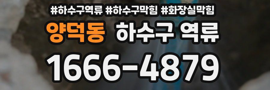 양덕동 하수구 역류