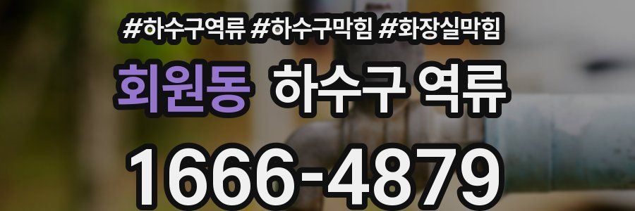 회원동 하수구 역류