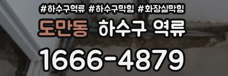 도만동 하수구 역류