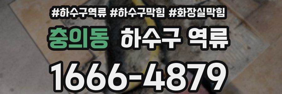 충의동 하수구 역류