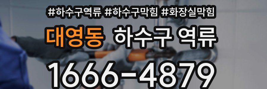 대영동 하수구 역류