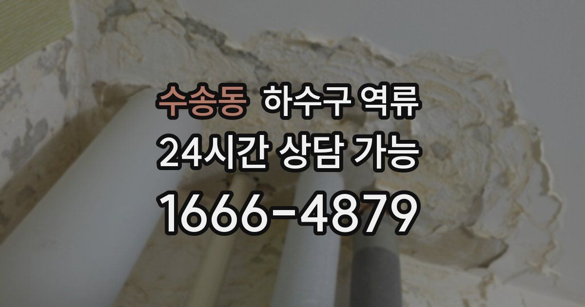 수송동 하수구 역류