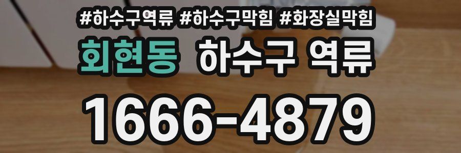 회현동 하수구 역류