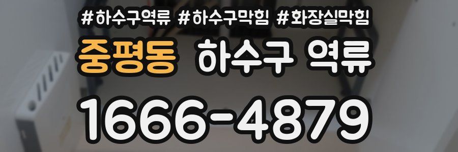 중평동 하수구 역류