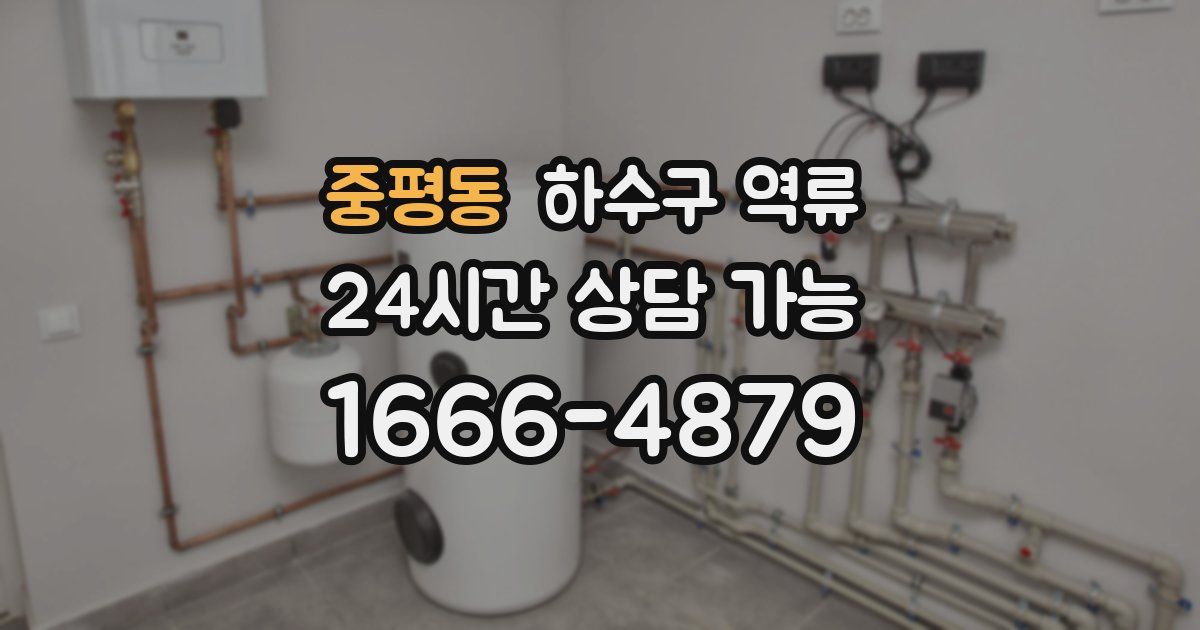 중평동 하수구 역류