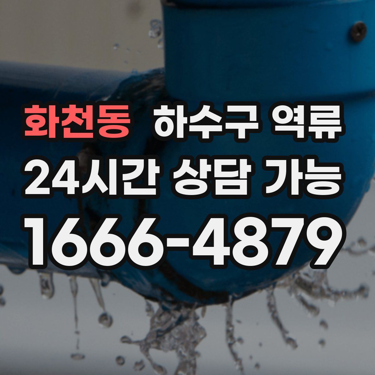 화천동 하수구 역류