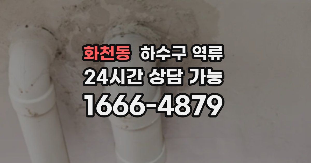 화천동 하수구 역류