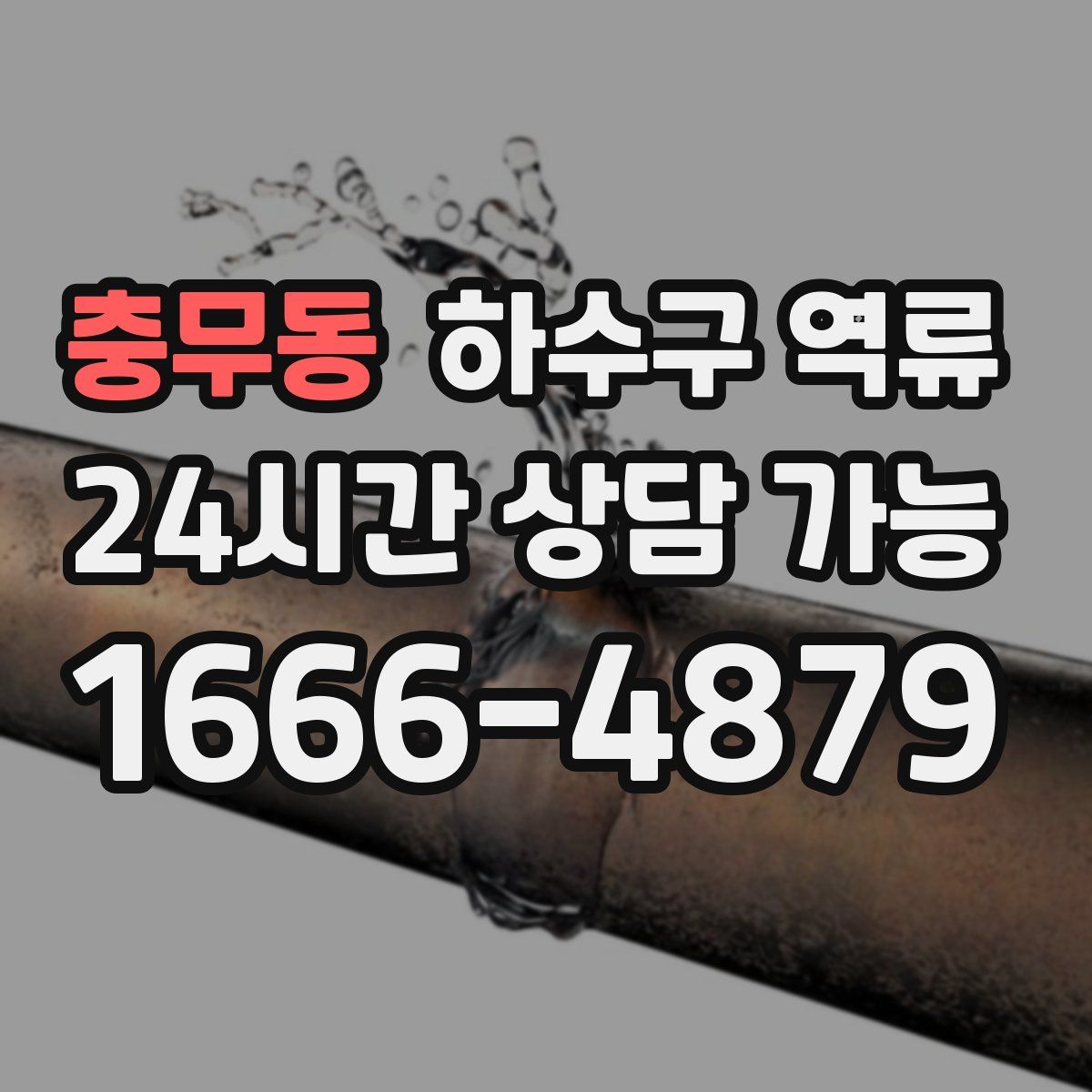 충무동 하수구 역류