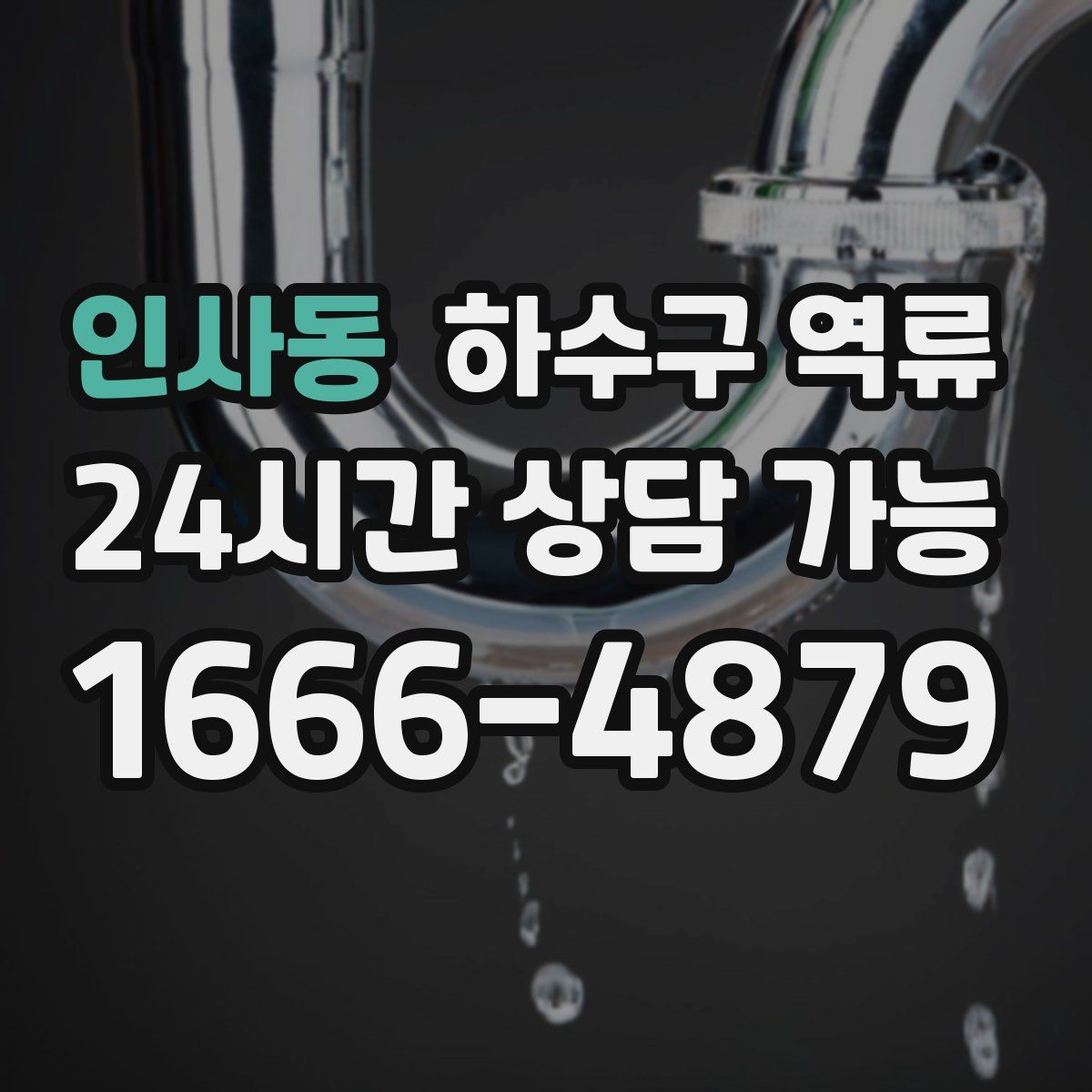 인사동 하수구 역류