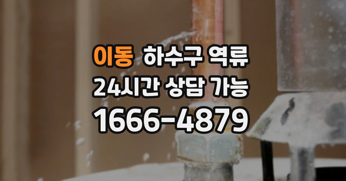 이동 하수구 역류