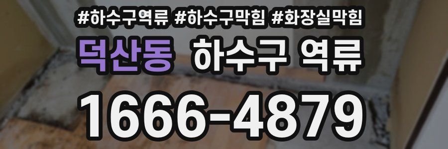 덕산동 하수구 역류