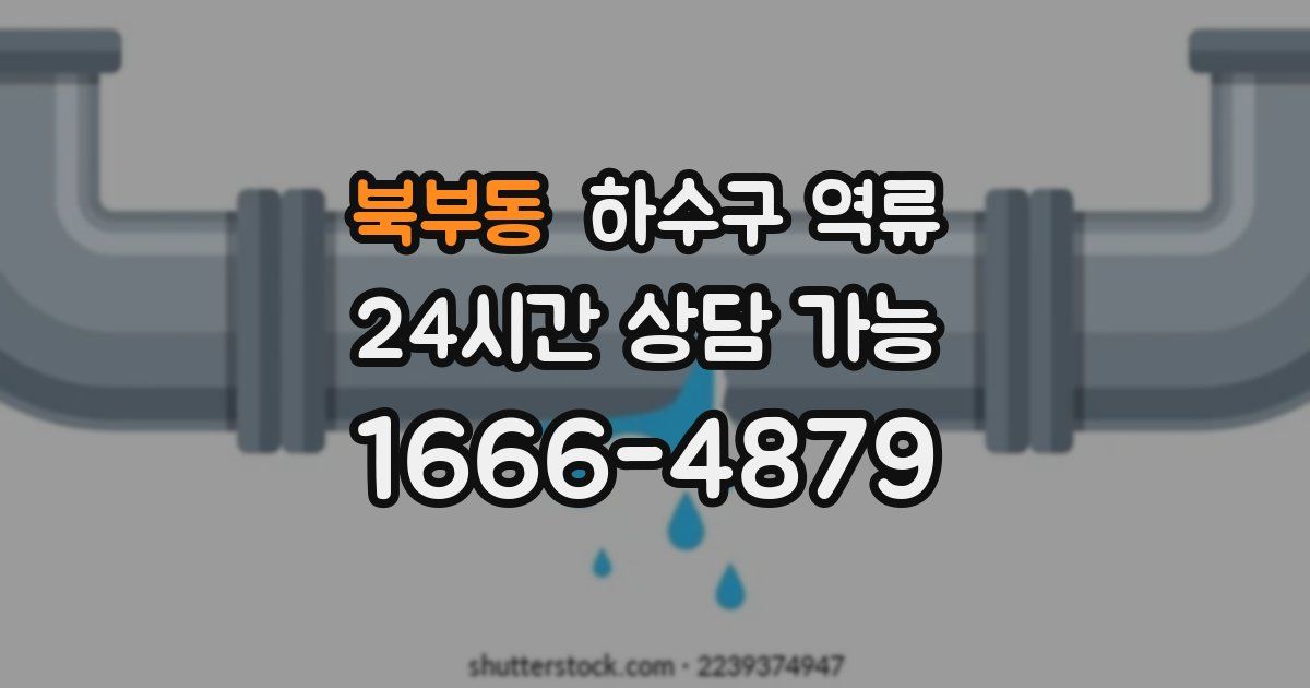 북부동 하수구 역류