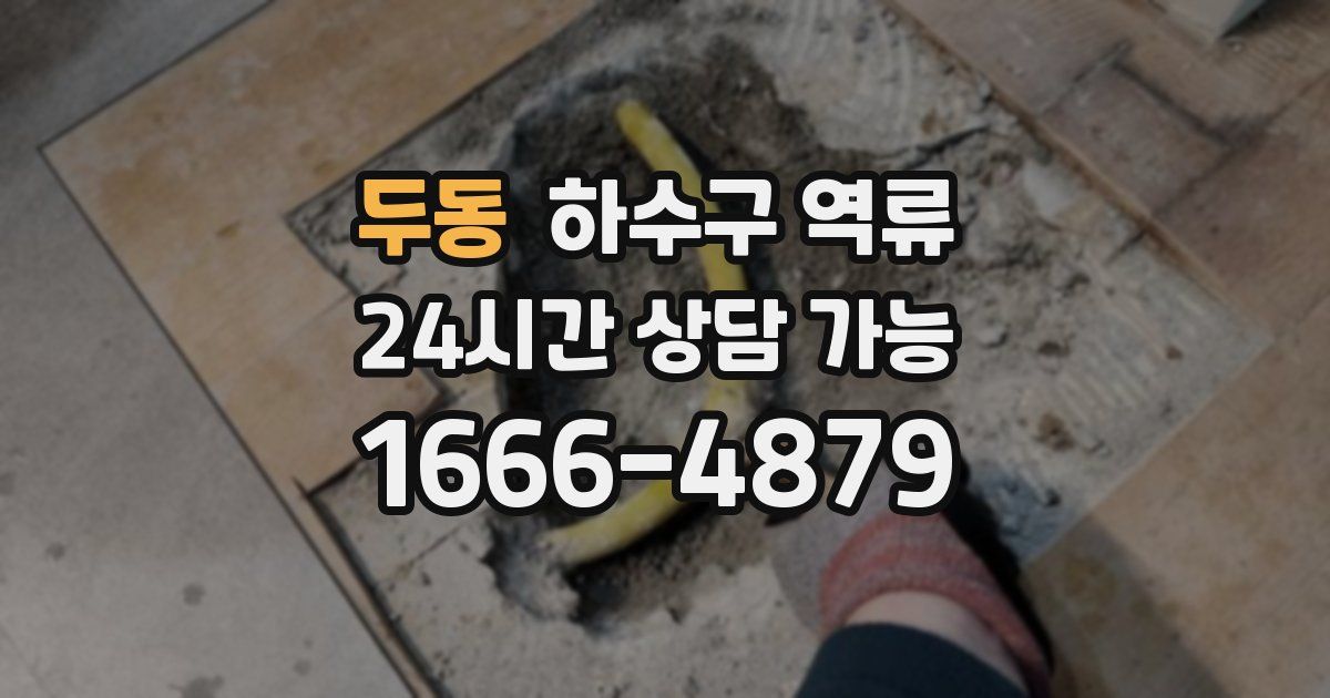 두동 하수구 역류