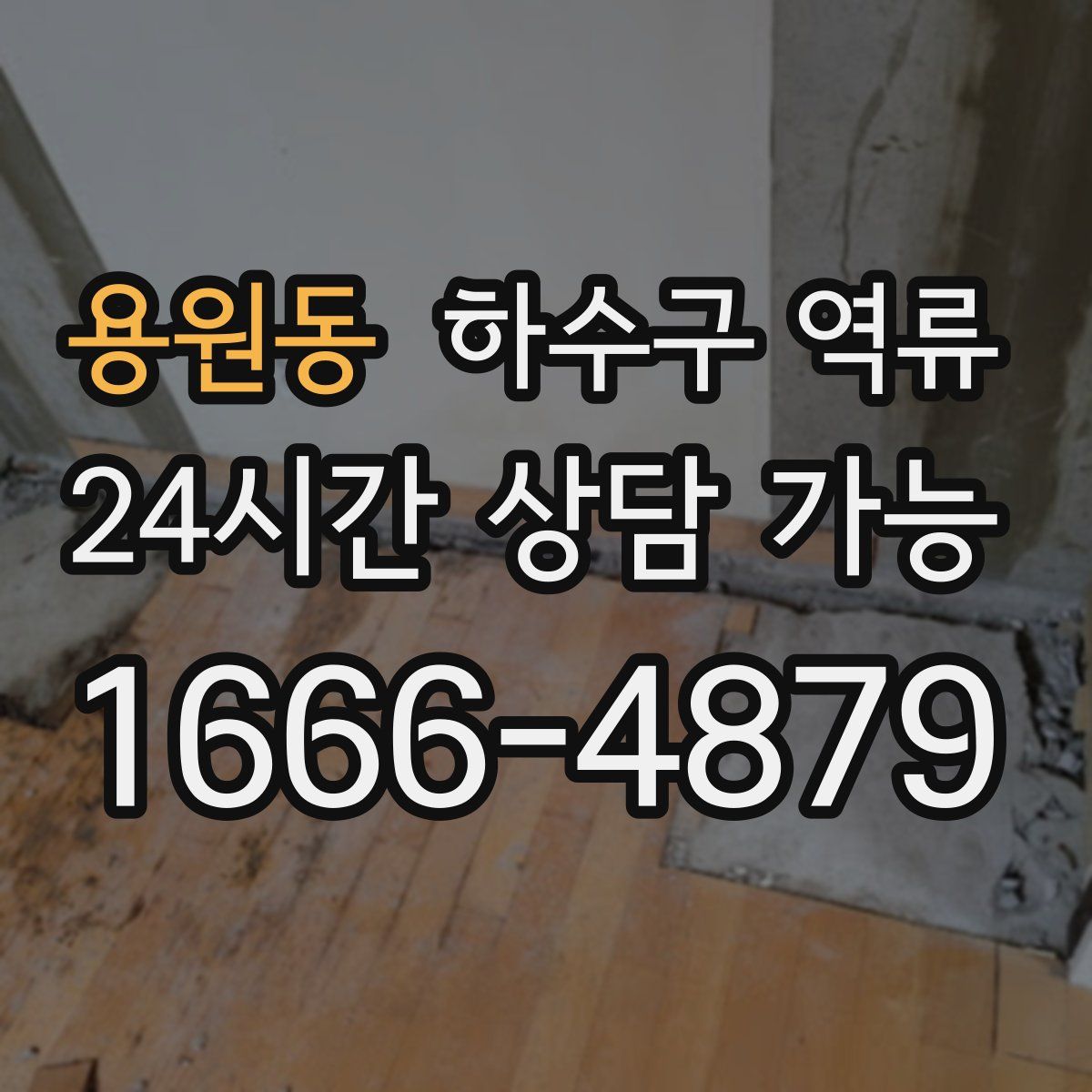 용원동 하수구 역류